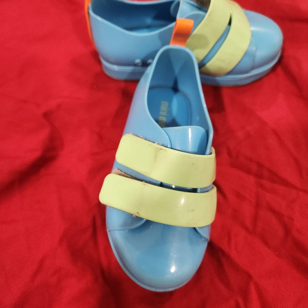 Mini Melissa Blue and Yellow Kids Sneakers